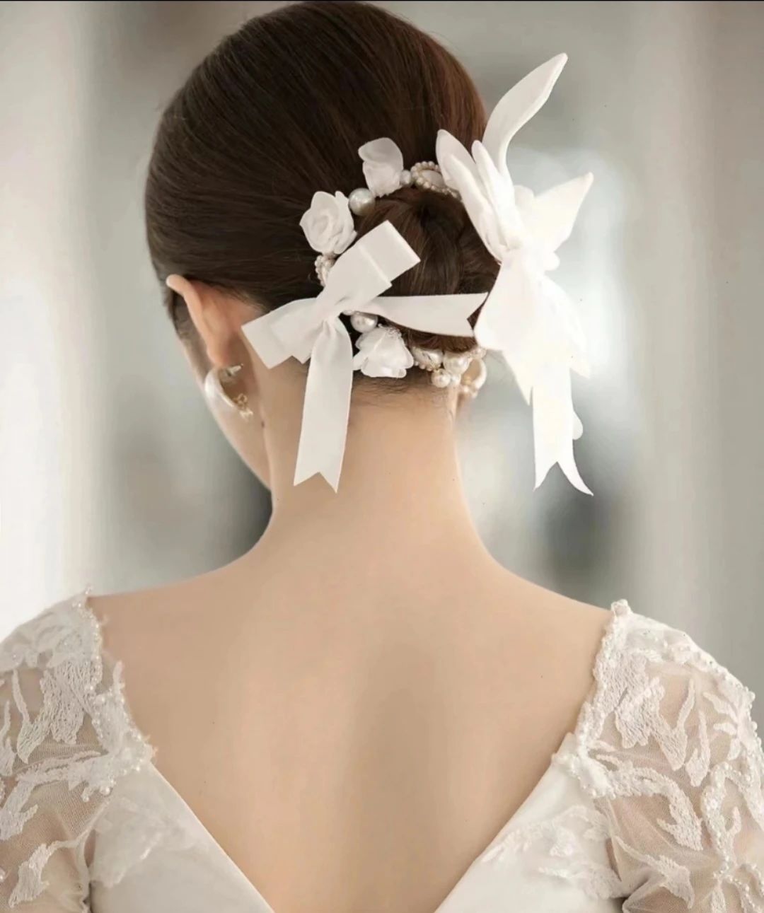韩式新娘造型 👰 气质的韩式低盘造型 落