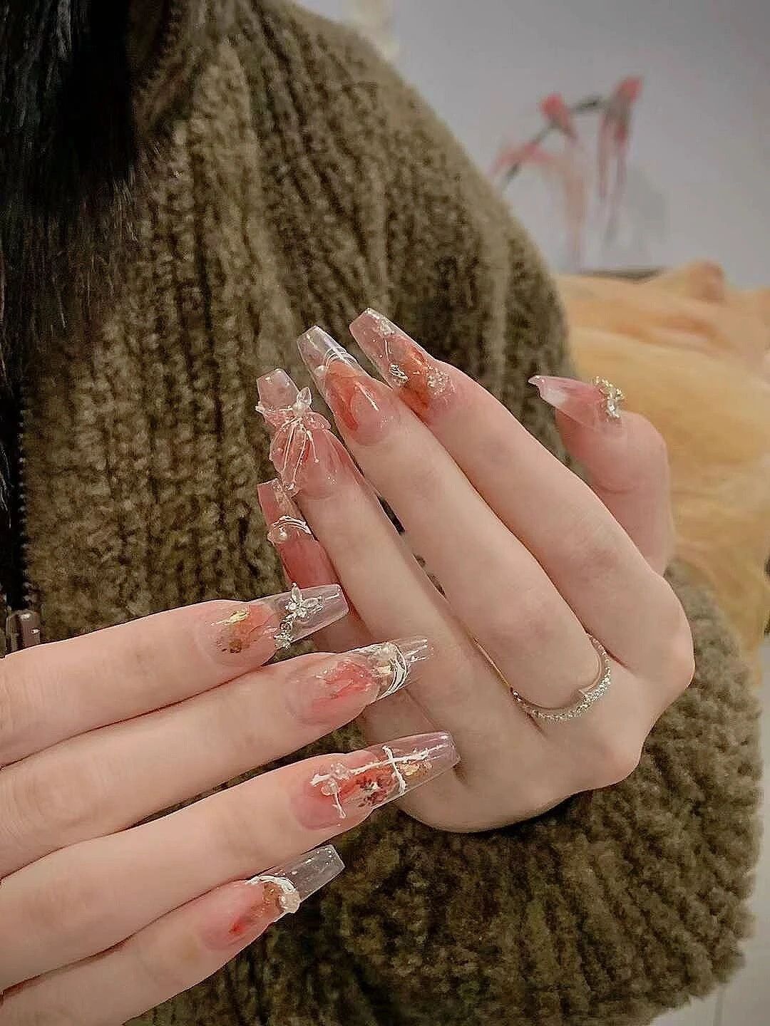 日式立体蝴蝶美甲 让蝴蝶在指尖舞动 💖冰