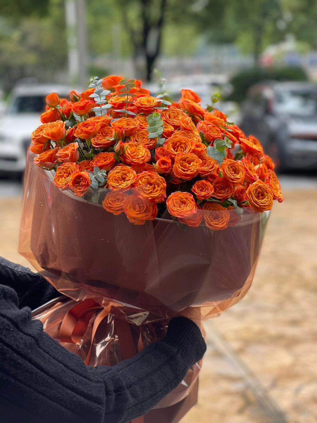 最近店里卖的超好的橙色芭比玫瑰花束 颜色 配图3