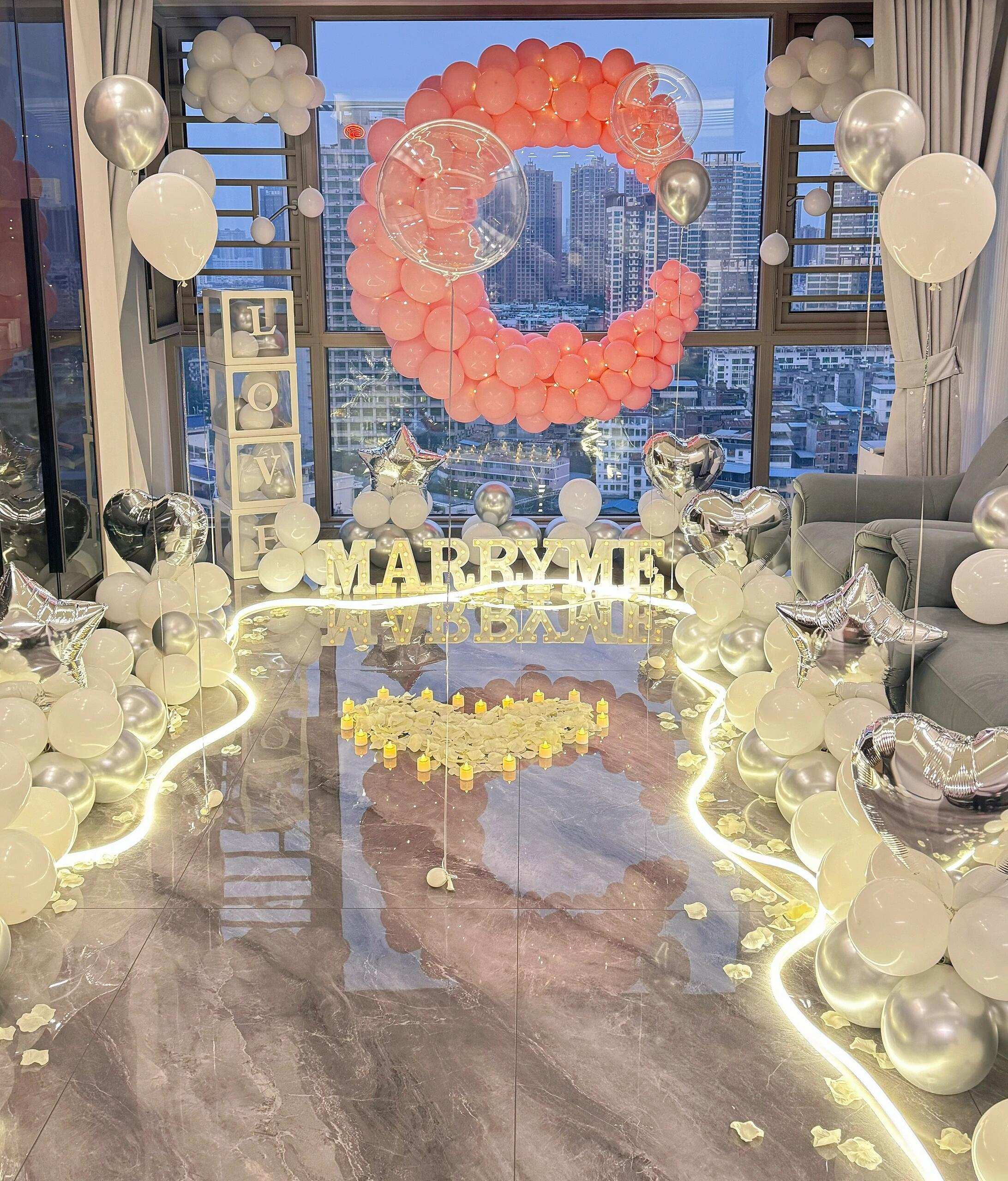 月亮🌙型气球 氛围感拉满 又粉嫩🌸又可爱 配图2
