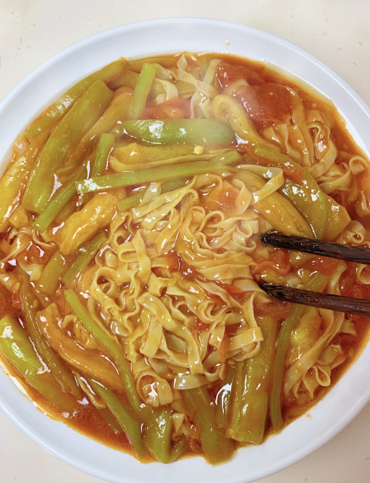 西红柿茄子拌面，热情如火的美味诱惑！酸甜 配图2