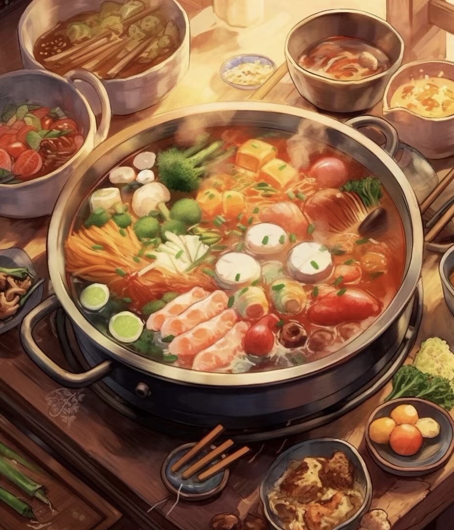 温暖的火锅汤底，丰富的食材选择，加上亲朋 配图2