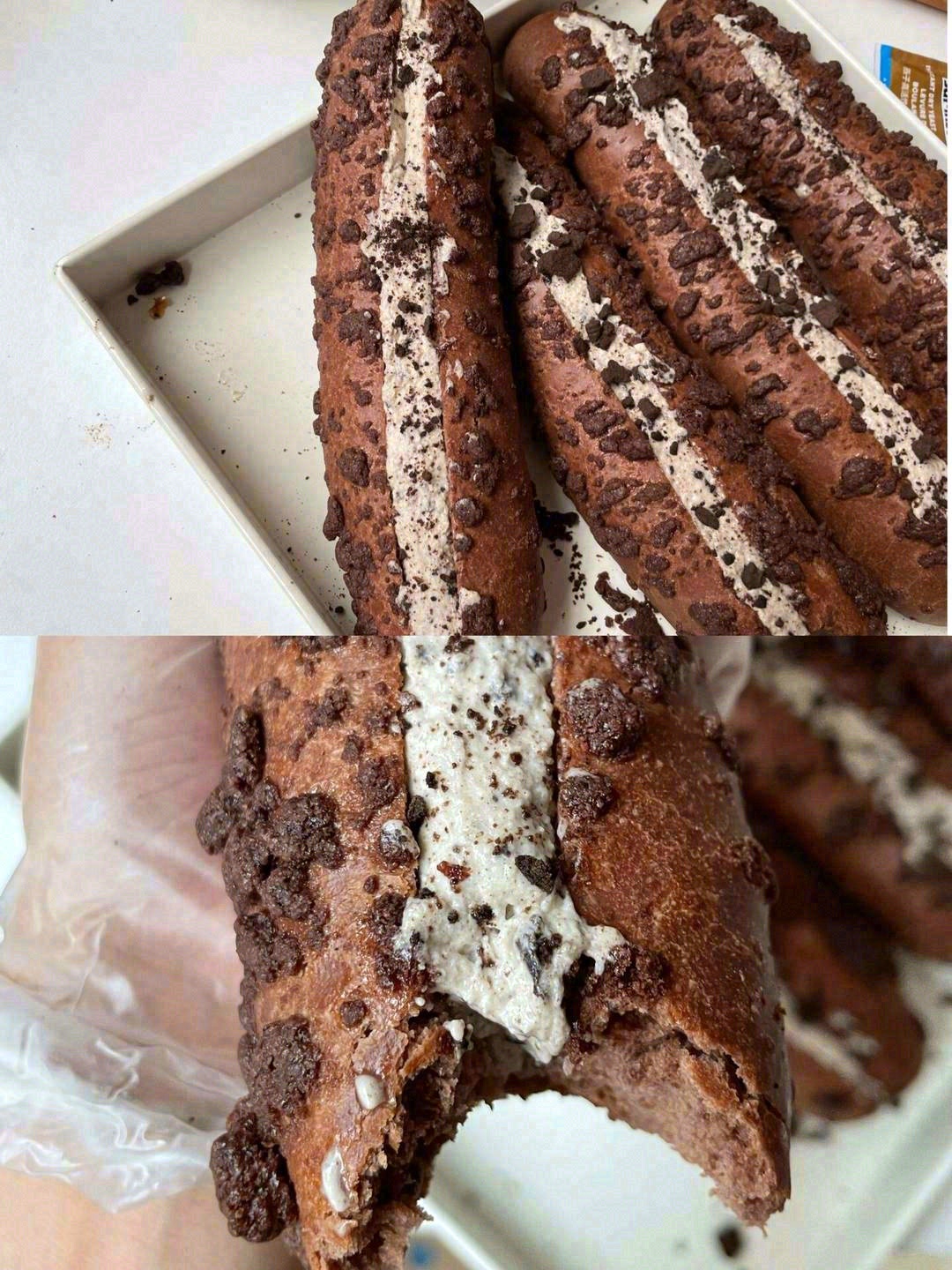 🍫丝滑香醇的巧克力奶油与巧克力软欧包🥖  配图1