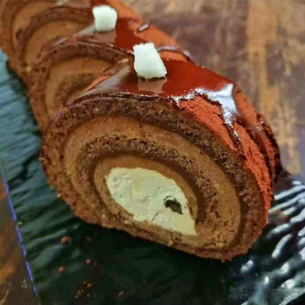 🍫巧克力瑞士卷，🈵🈵的都是巧克力，虽然号 配图1