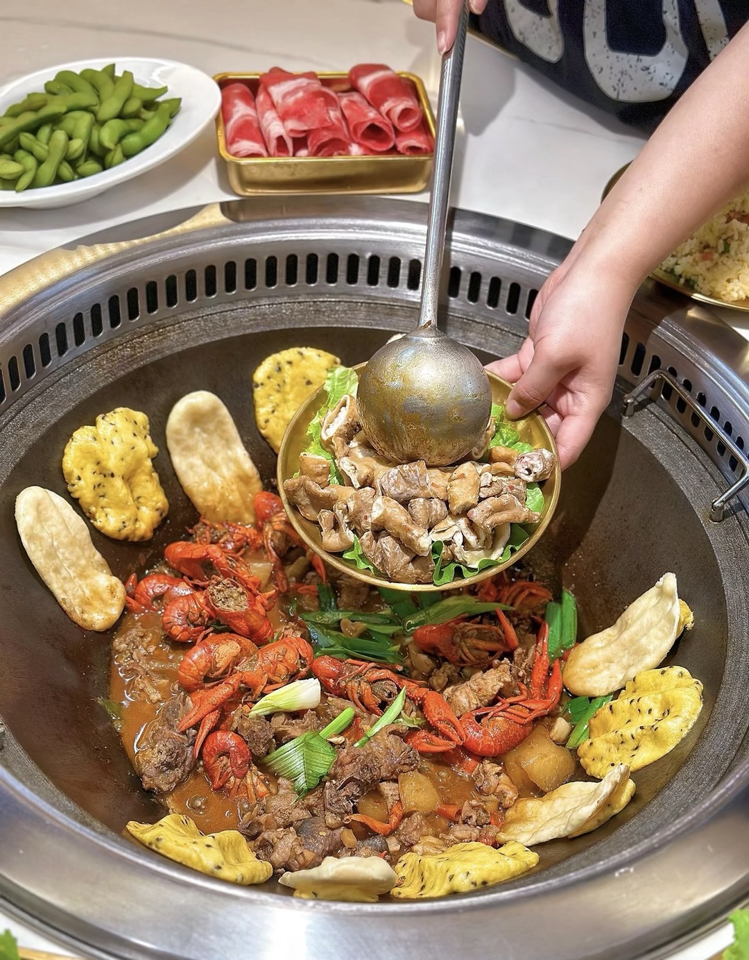 满满锅鸡肉，大块入味，还有🦞还可以加干豆 配图2