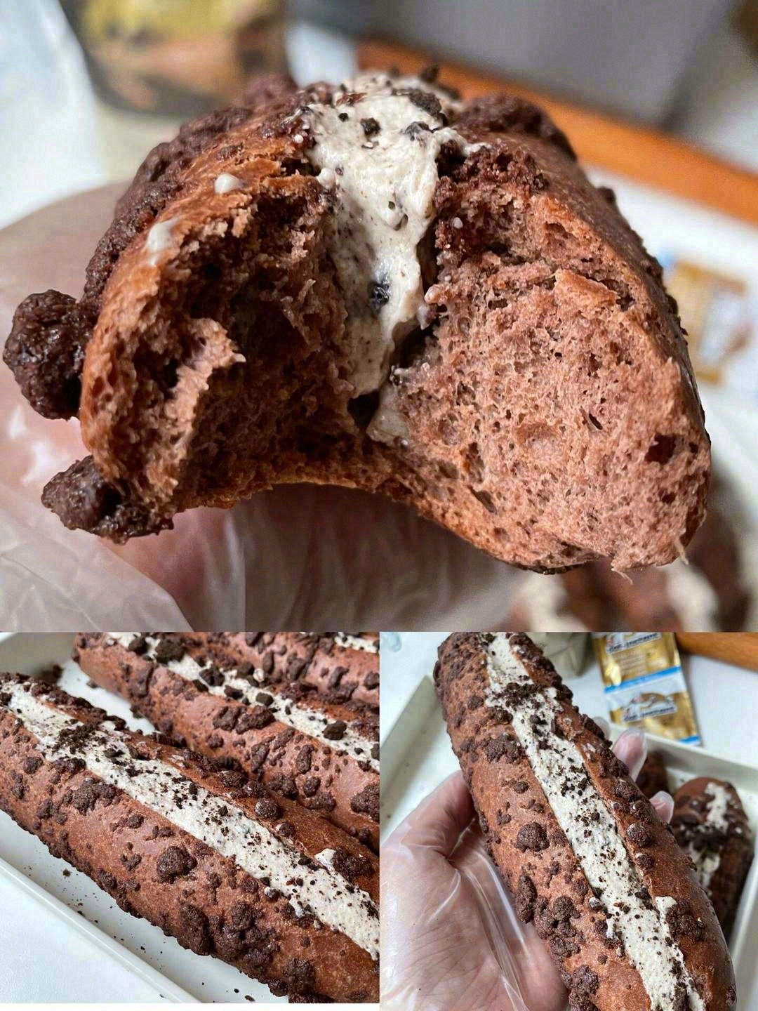 🍫丝滑香醇的巧克力奶油与巧克力软欧包🥖  配图2