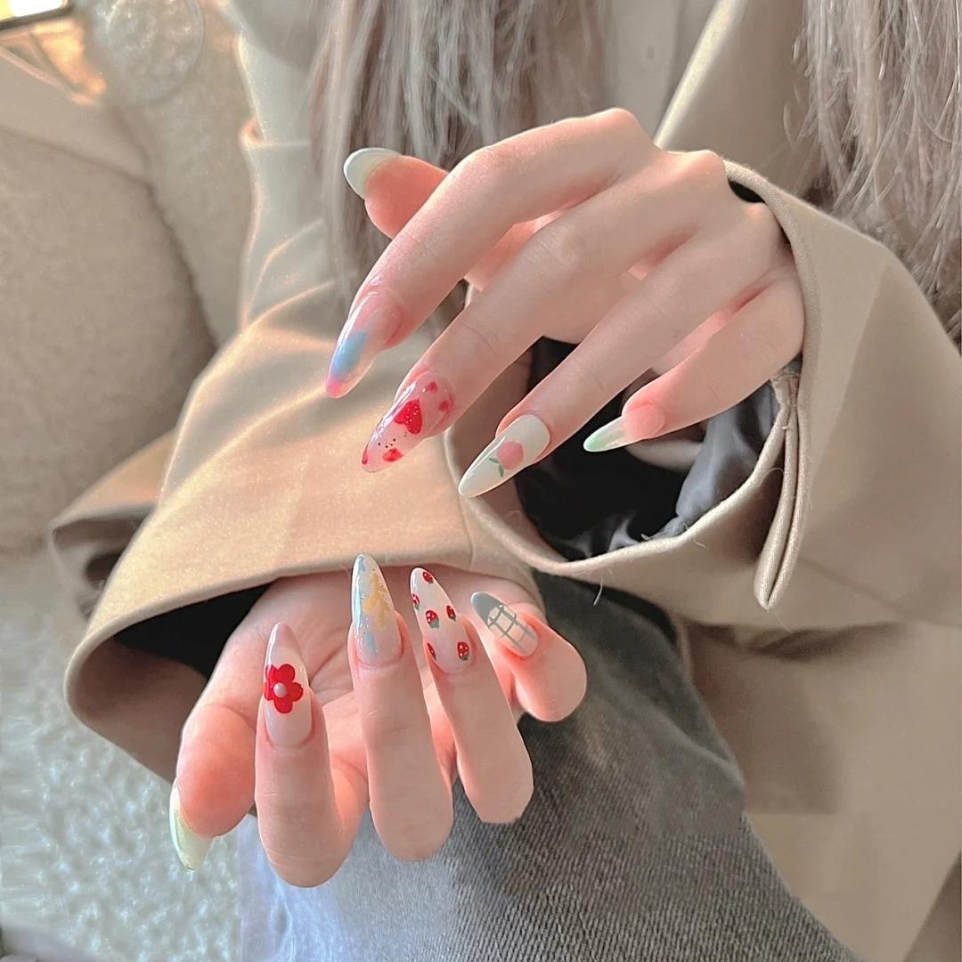 ⇘⇘⇘💅🏻💅🏻 不贴钻的长款美甲 不勾头 配图3