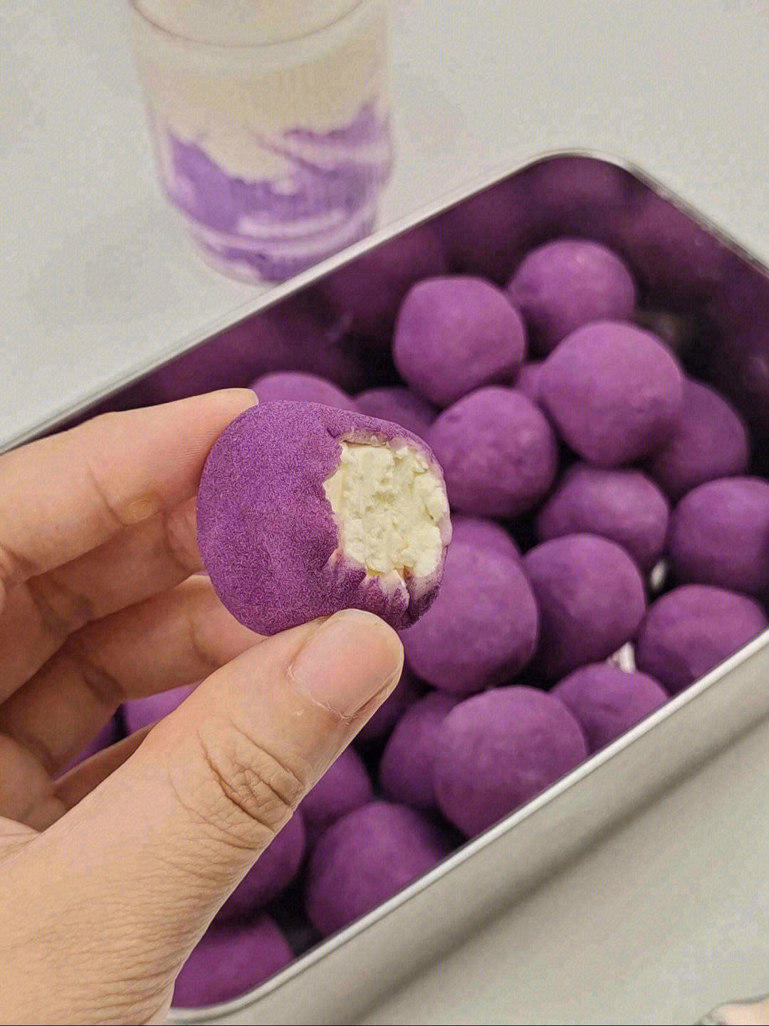 💜芋泥甜甜的味道和绵绵的口感🍥低卡又好吃 配图3