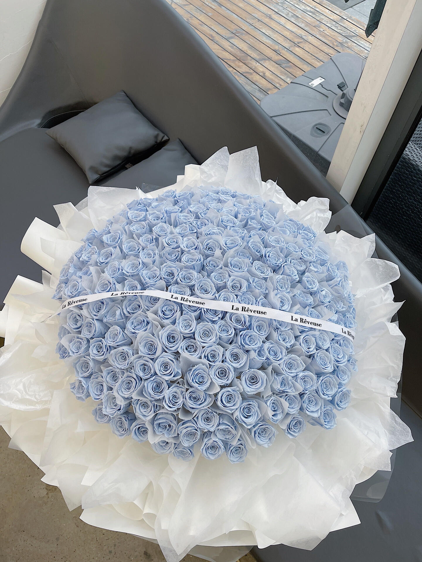 🌸199朵天空蓝永生花束 永生花花语：永 配图3