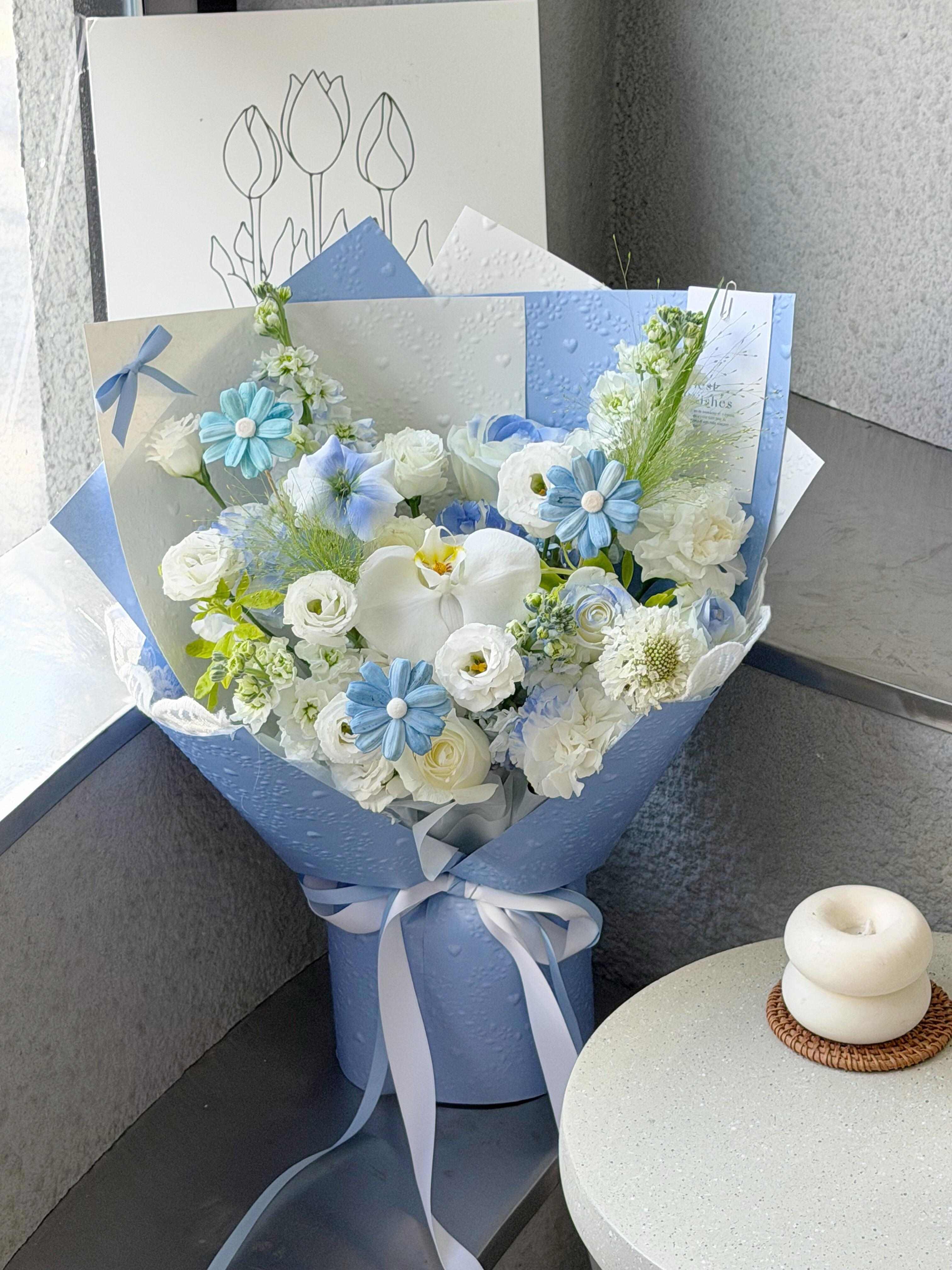 💙蓝白搭配干净清爽 如同晴空与云朵☁ 温 配图2