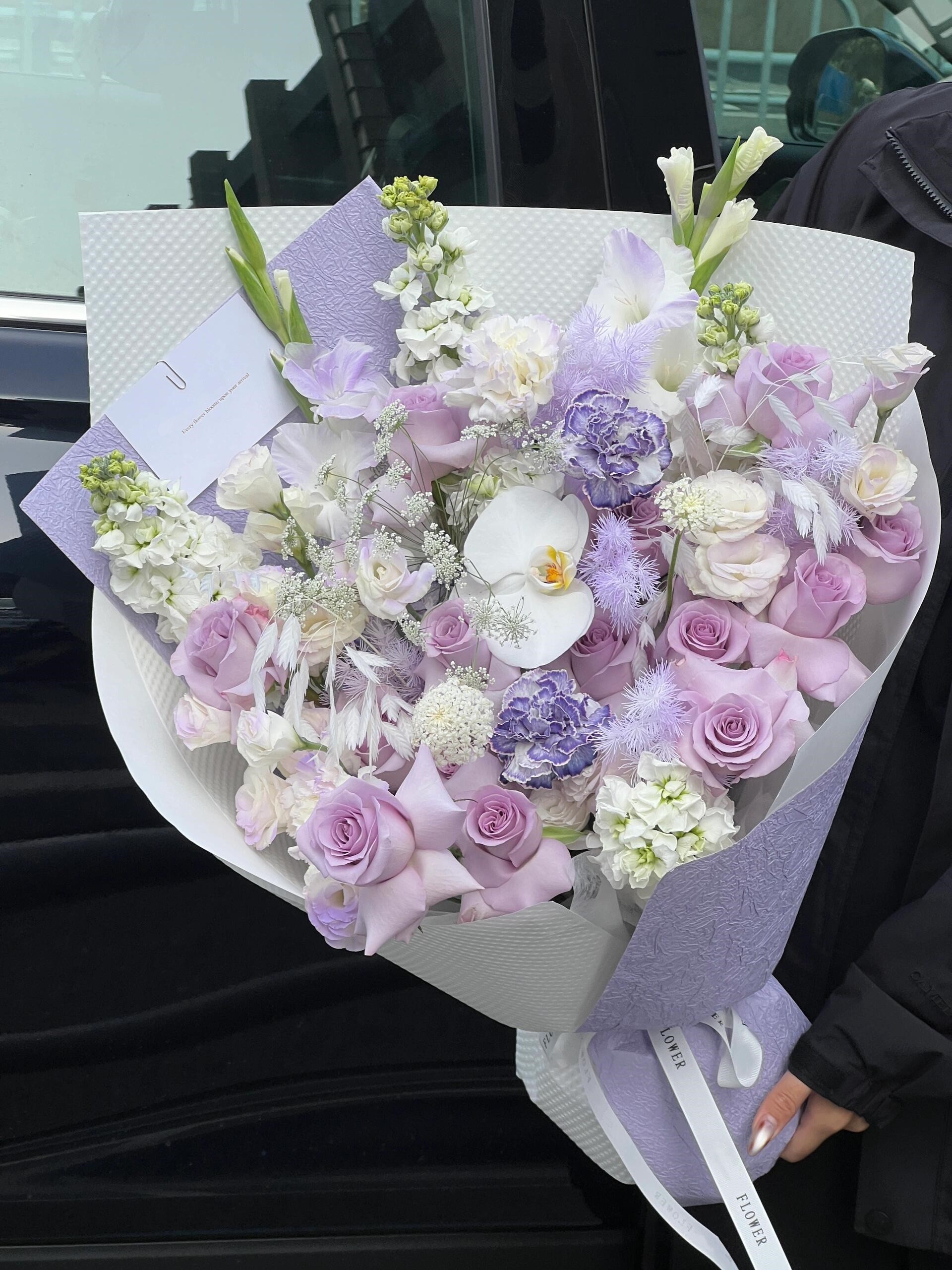 💜闺蜜专属🤍紫白渐变花束 不只是爱情 友 配图2