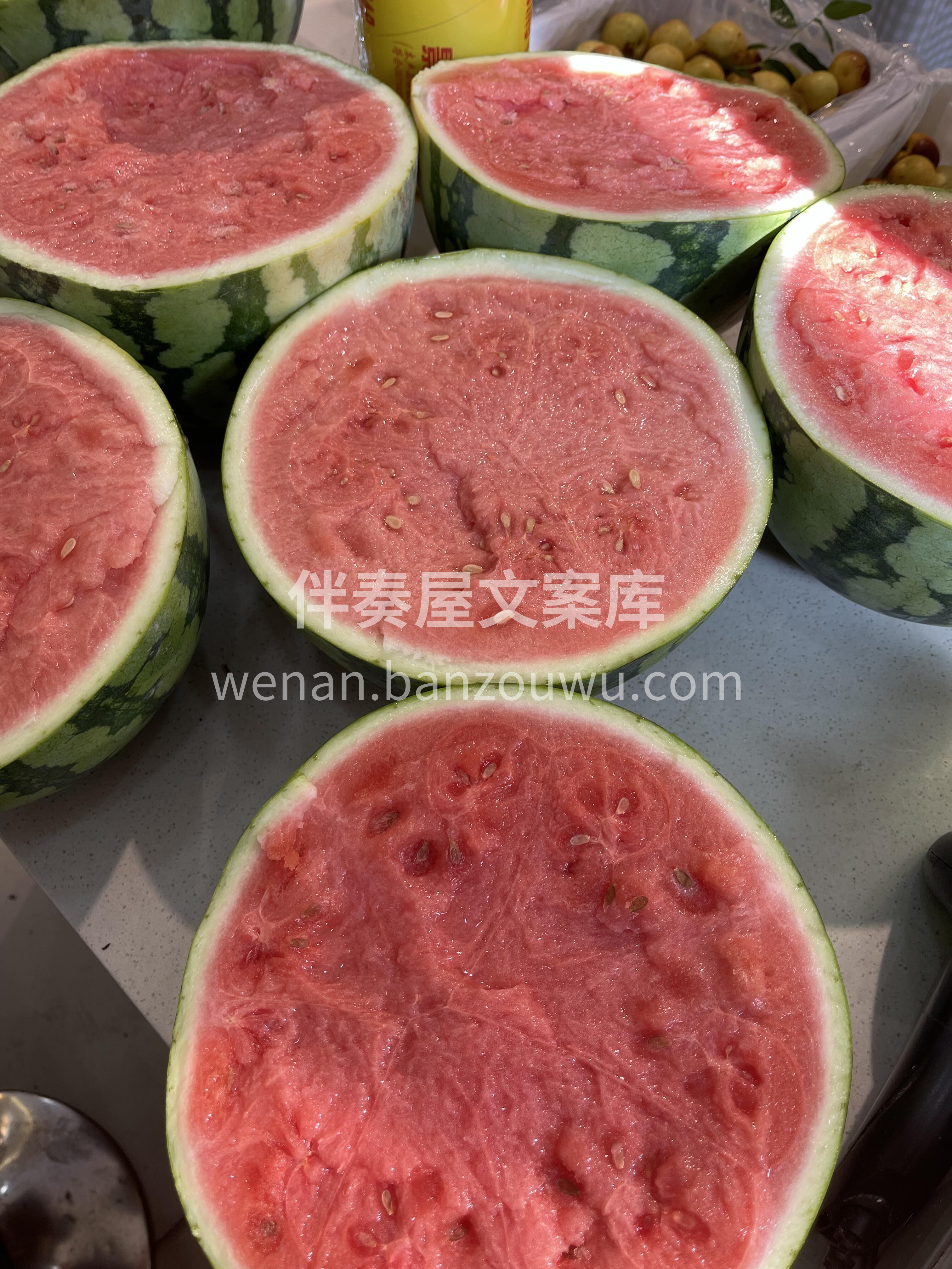 🍉 麒麟西瓜！ 翠绿条纹超好看🎨 一刀下 配图2