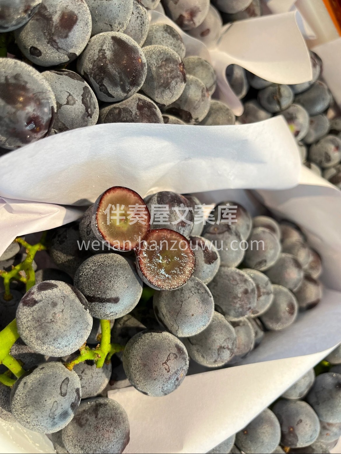 巨峰葡萄🍇 紫黑的果粒恰似一串玛瑙，点亮 配图1