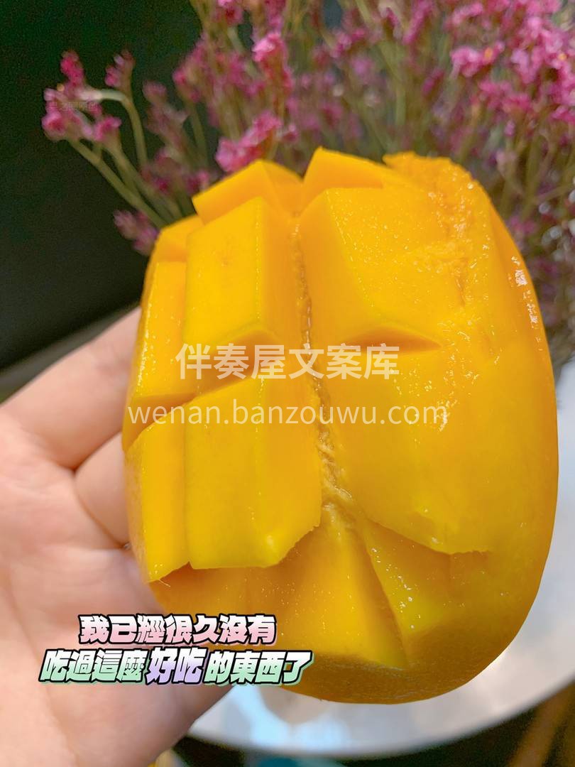 金煌芒拿在手里沉甸甸的，对半切开，果核薄 配图2