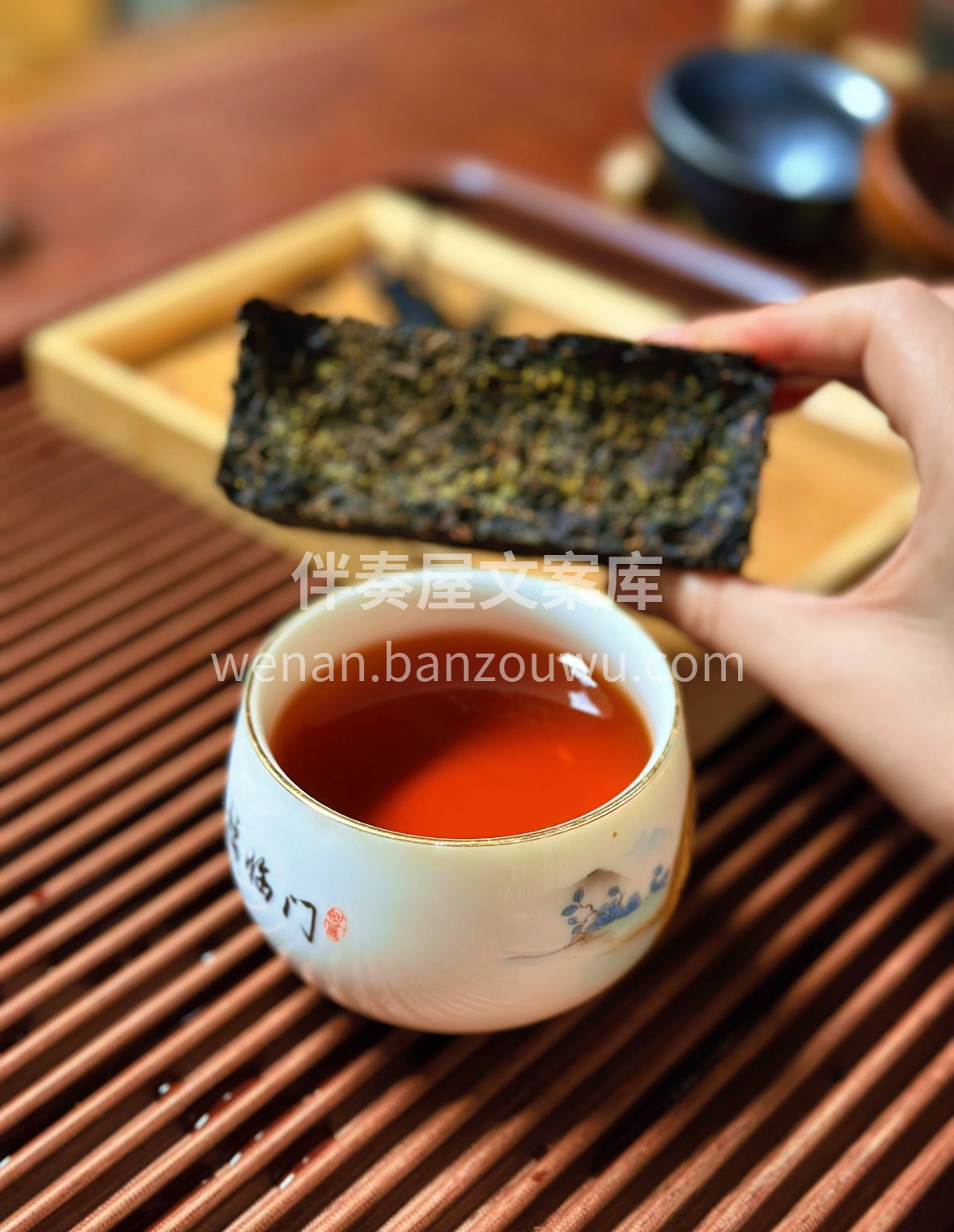 金花茯茶｜藏在砖里的时光醇韵 橙红茶汤裹 配图2