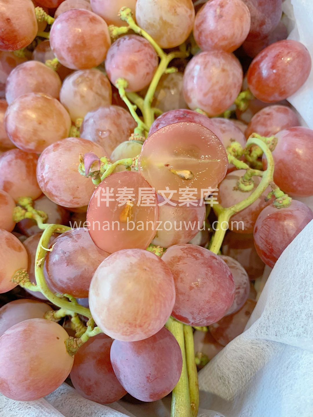 🍇每一颗红提都裹着厚厚的一层白色果粉，让 配图3