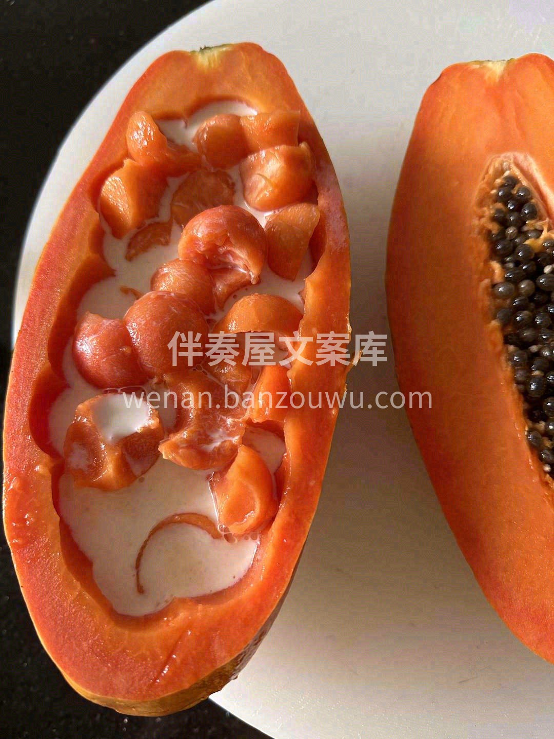 海南牛奶木瓜，果肉细致柔软，口感无比甜蜜 配图1
