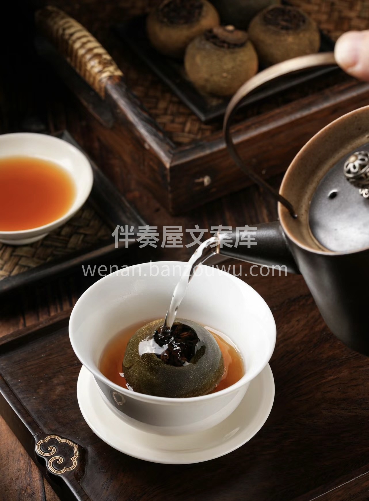 小青柑，茶中瑰宝。柑皮的清爽与茶叶的浓香 配图1