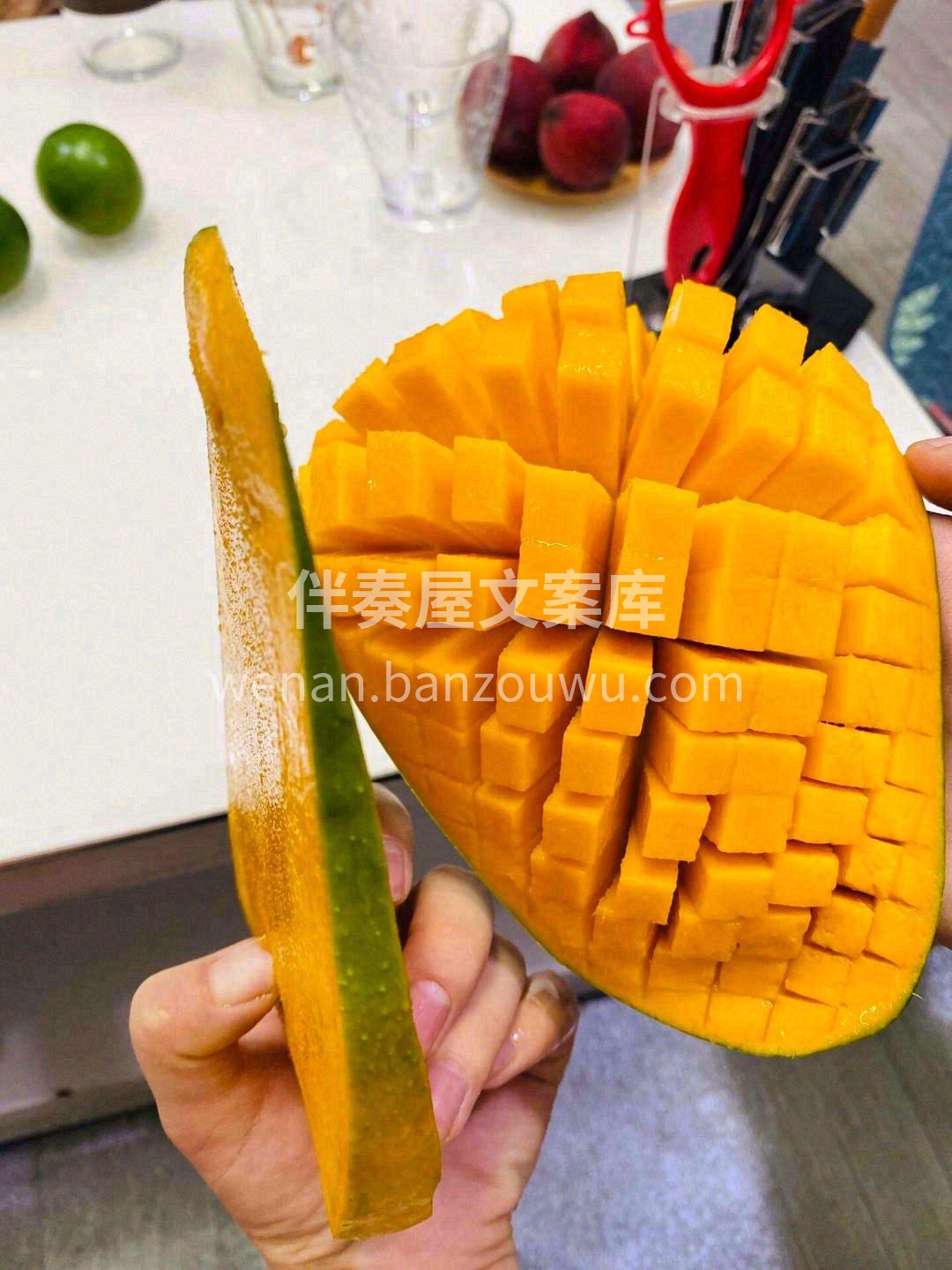 🥭超级”肉盾“大青芒90%都是果肉 看看 配图2
