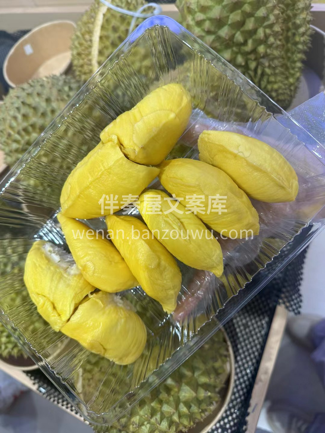 长柄猫山王榴莲😍 浓烈厚重香气 果肉细腻 配图2