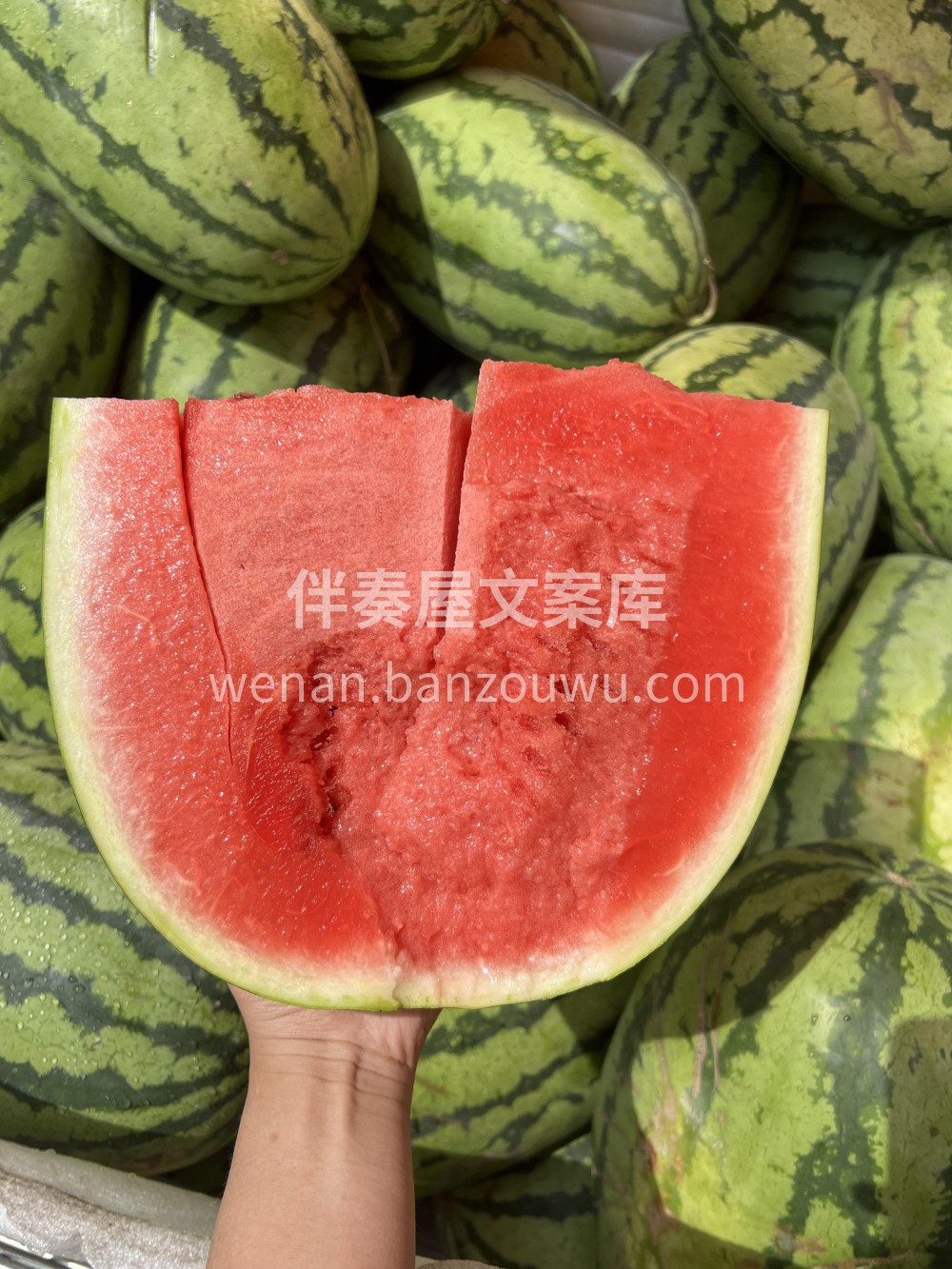 硒砂瓜🍉瓜皮超薄！一刀下去咔嚓;脆响🔪红 配图2