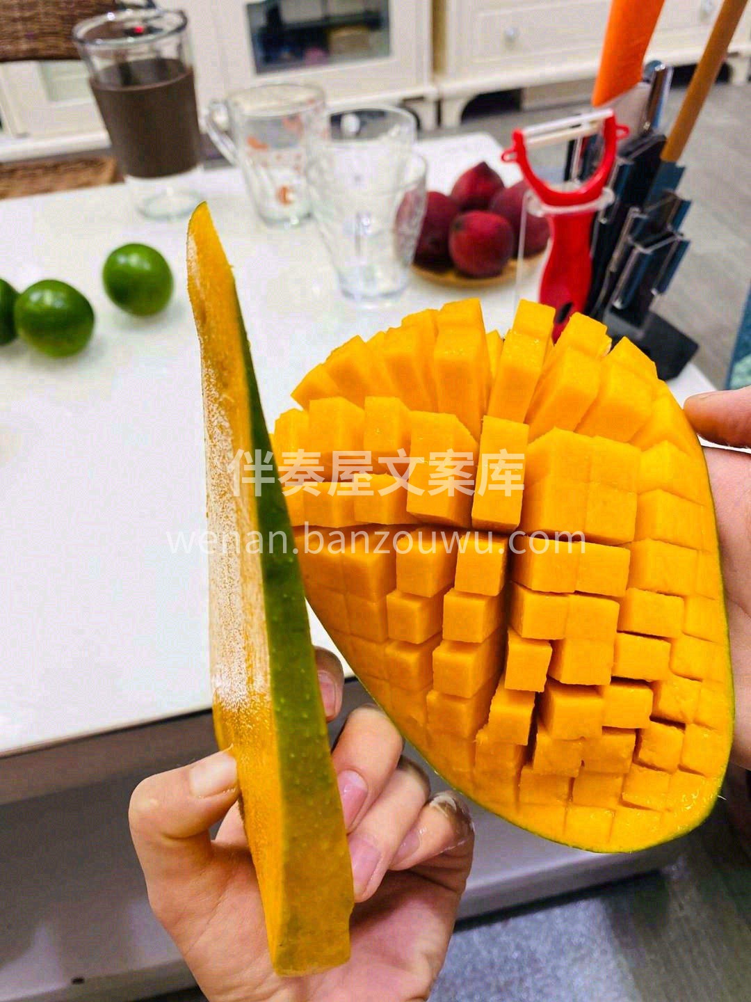 🥭超级”肉盾“大青芒90%都是果肉 看看 配图1