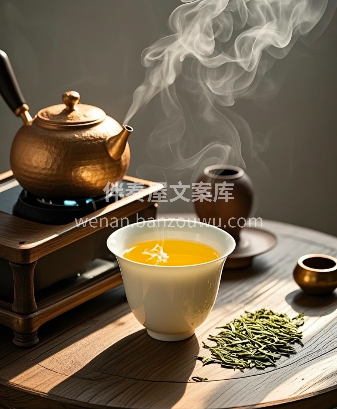 这抹金黄，是春天的阳光吻过茶树尖。黄金芽 配图3