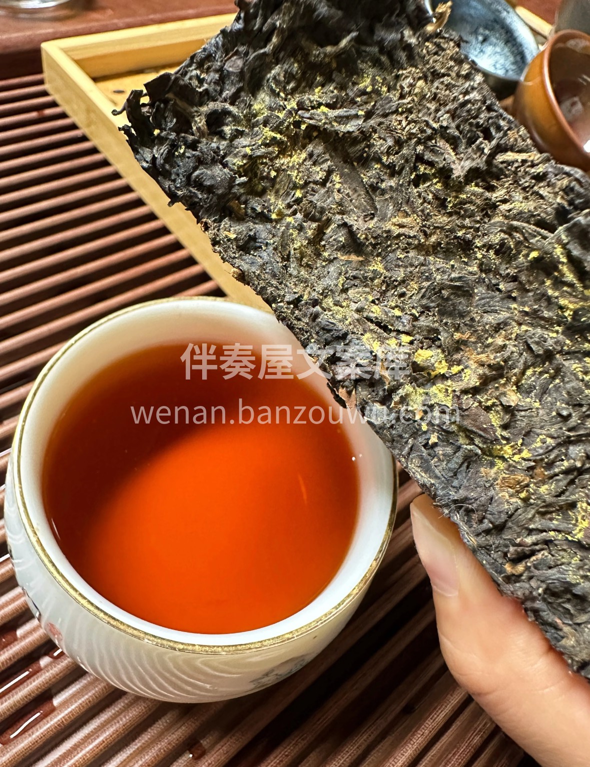 金花茯茶｜藏在砖里的时光醇韵 橙红茶汤裹 配图1