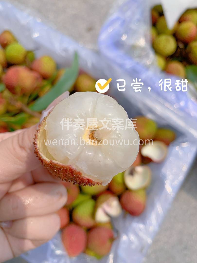 广东妃子笑色泽鲜艳，果肉细嫩爽脆，入口清 配图2
