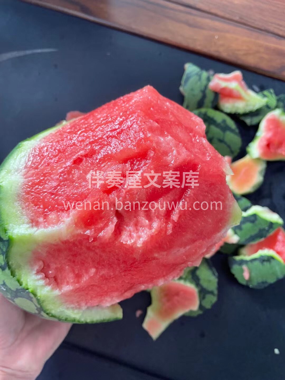我的梦中情瓜‼️ 🍉手剥西瓜来啦😍😍，超 配图1