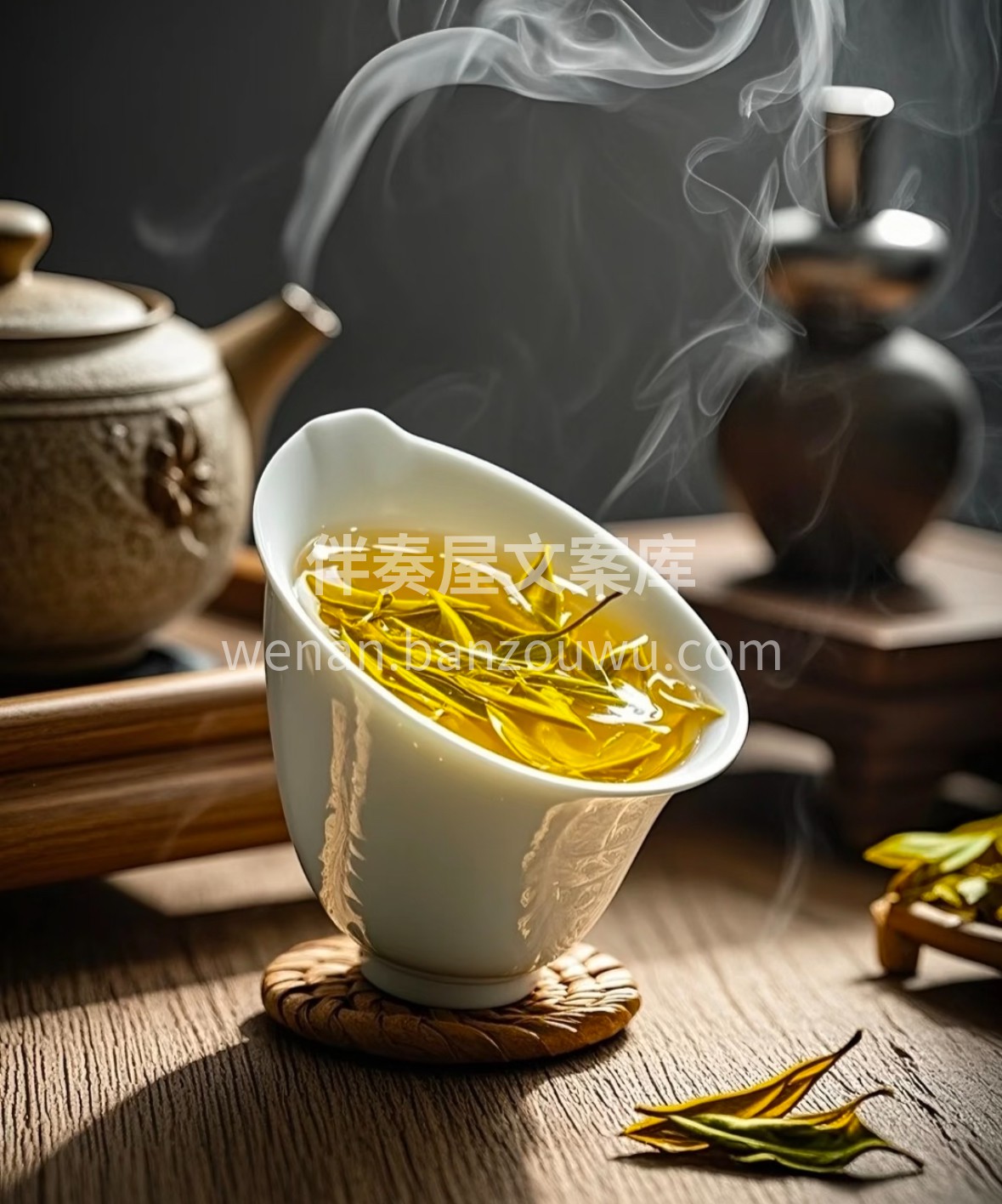 这抹金黄，是春天的阳光吻过茶树尖。黄金芽 配图2
