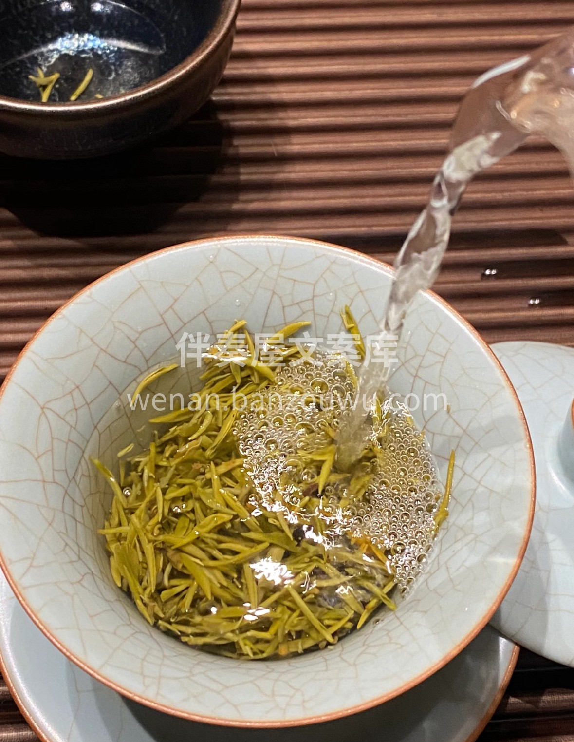 🌿 信阳毛尖藏春味，芽叶嫩匀带白霜。冲泡 配图2