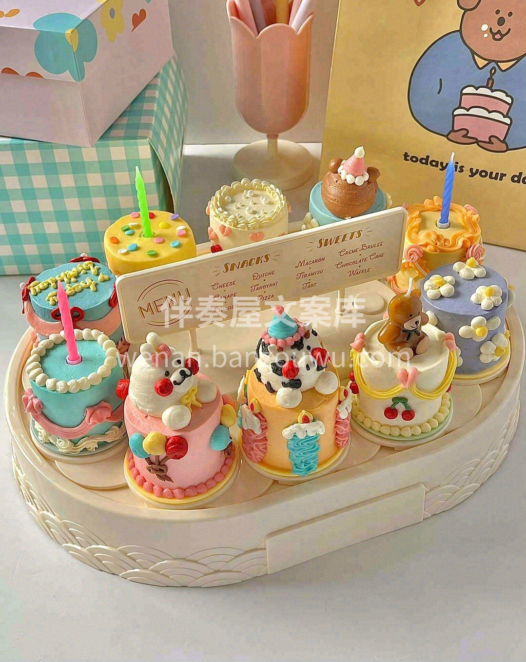 ꈍ◡ꈍ🍰+🕯=🎂 🍰甜甜的蛋糕祈盼美好🎊 配图1