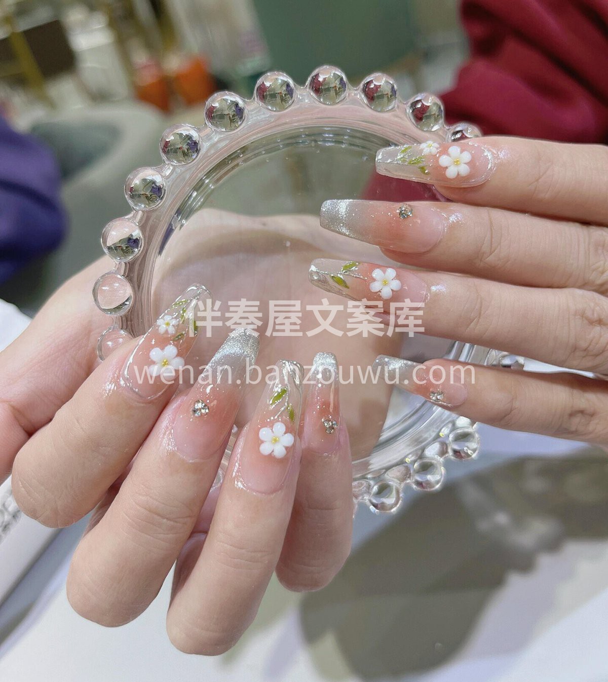 仙女必备的花花美甲 掉进了油画般的春天里