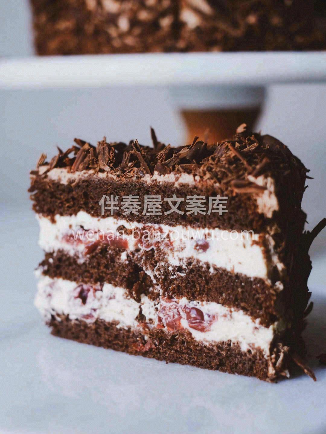 🎂蛋糕表面的黑色巧克力碎屑让人联想起美丽 配图2