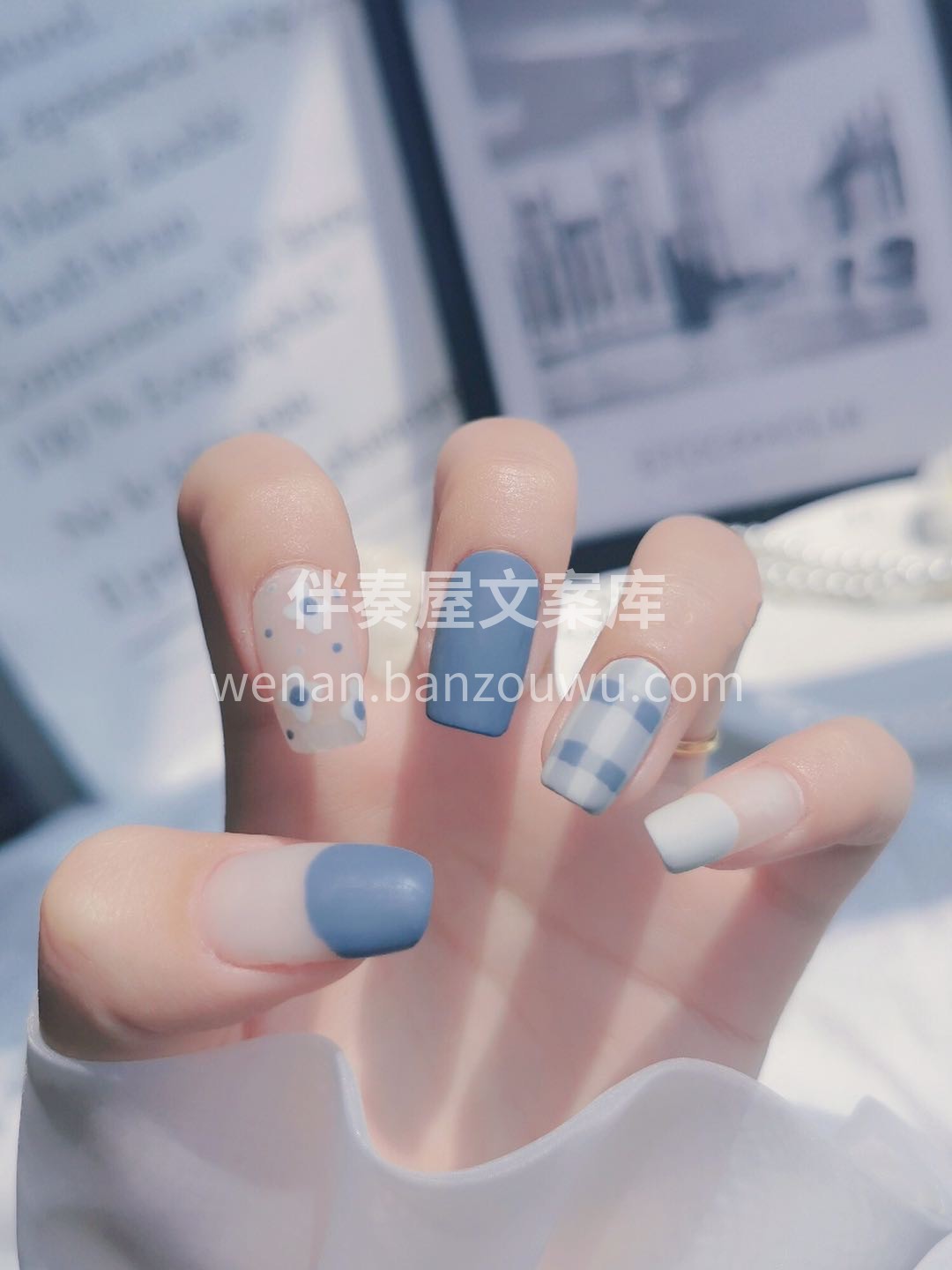 #今日份美甲# 草木蔓发 春山可望 指尖 配图1