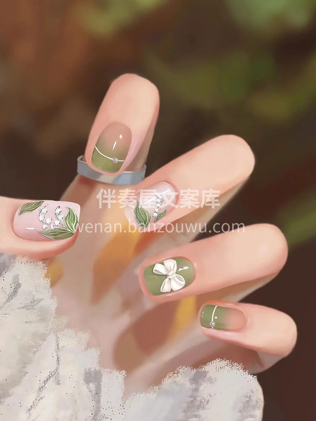 把色彩点在指尖，清新随风~ 可爱、花花， 配图1