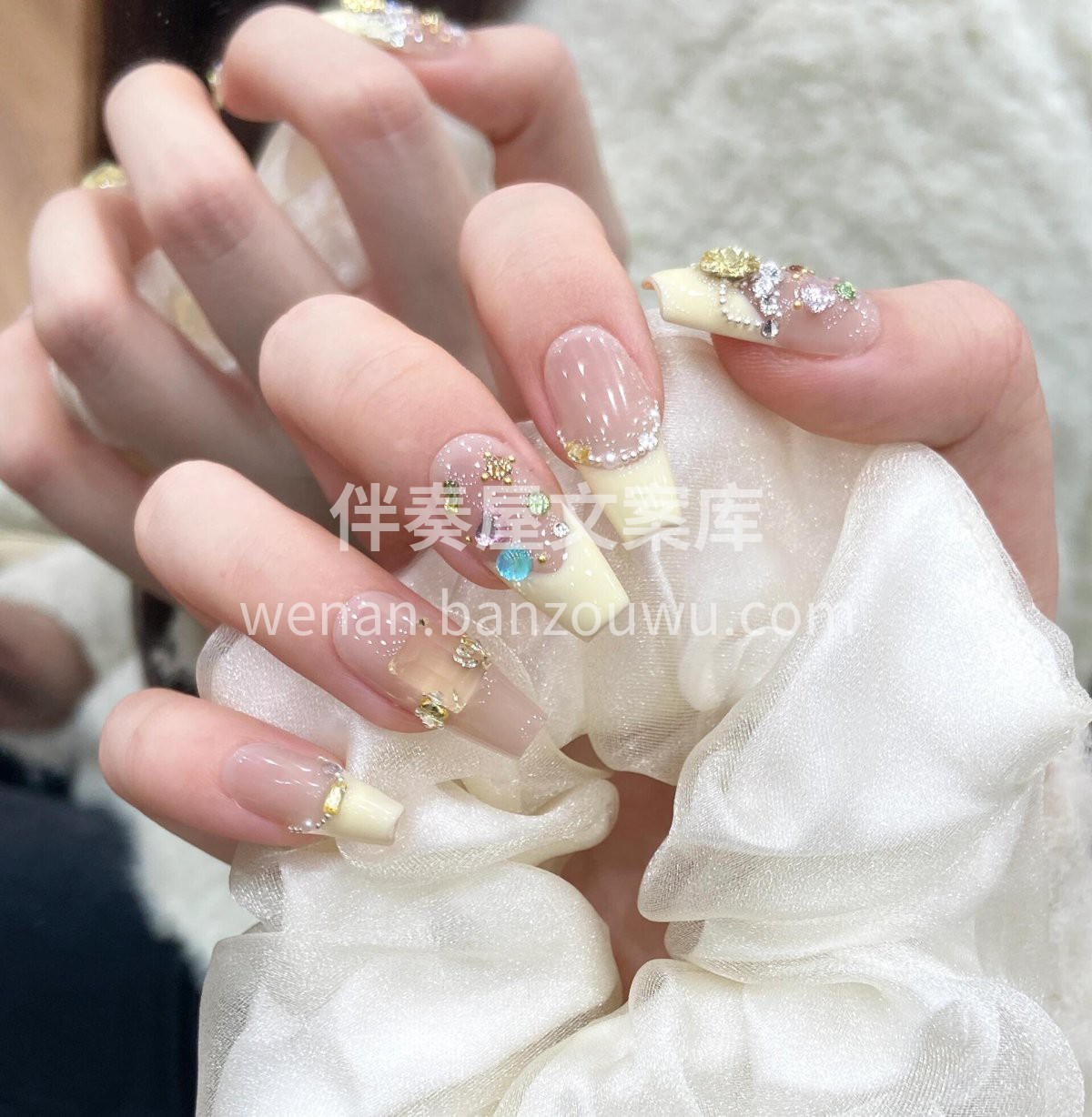 奶fufu黄 色系美甲💛 元气少女没跑了