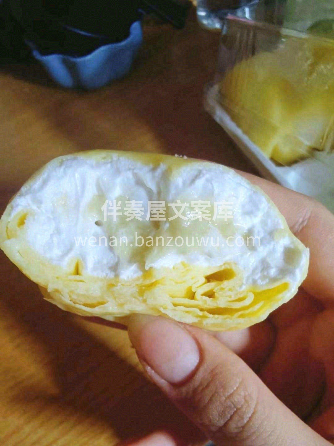 🍥软薄Q弹的外皮，包裹住奶油的香浓，榴莲 配图1