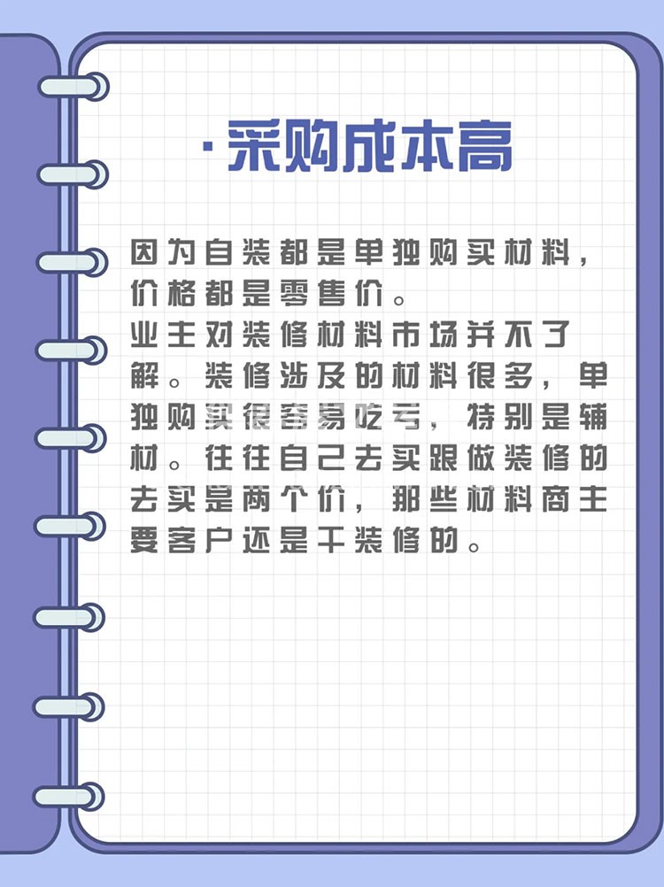 自装的六个痛点： 1.材料浪费大 2.采购成本高 3.凭感觉 配图5