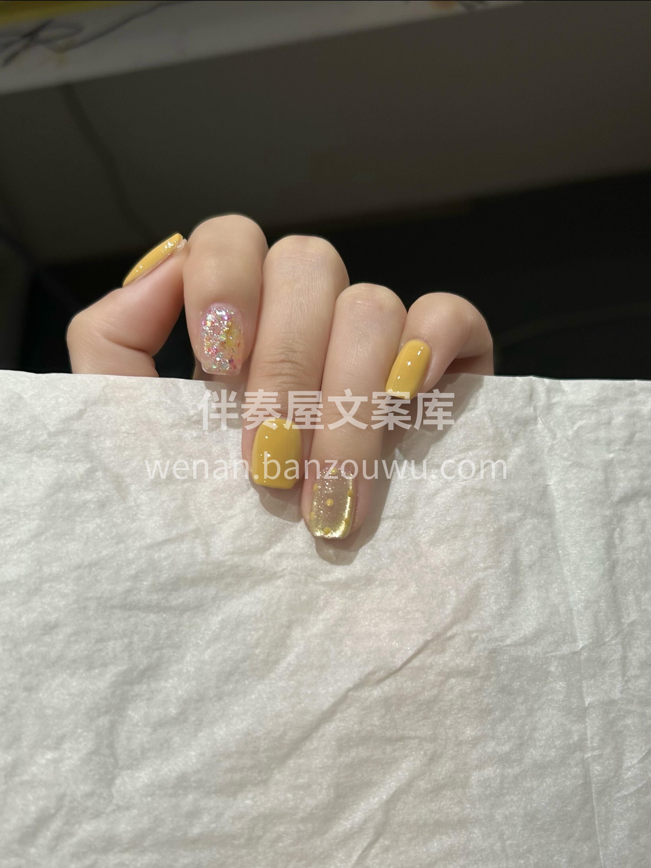 是属于秋天的跳色美甲💛显白一绝 配图2