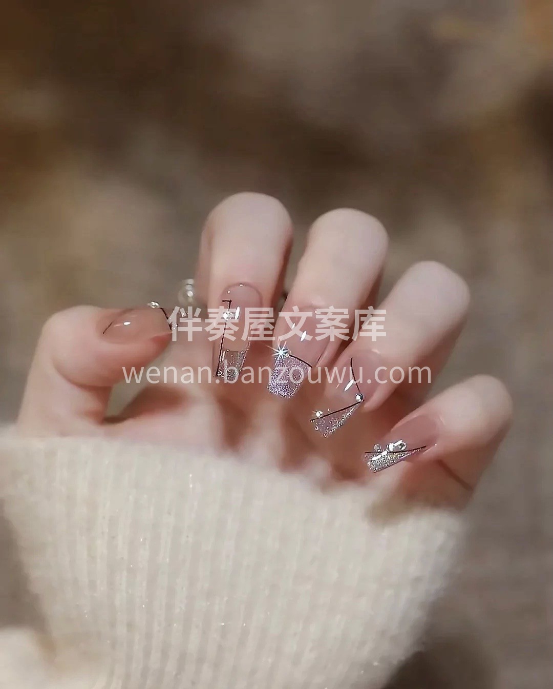 超显白中长款美甲 干干净净，安排吧！ 配图1