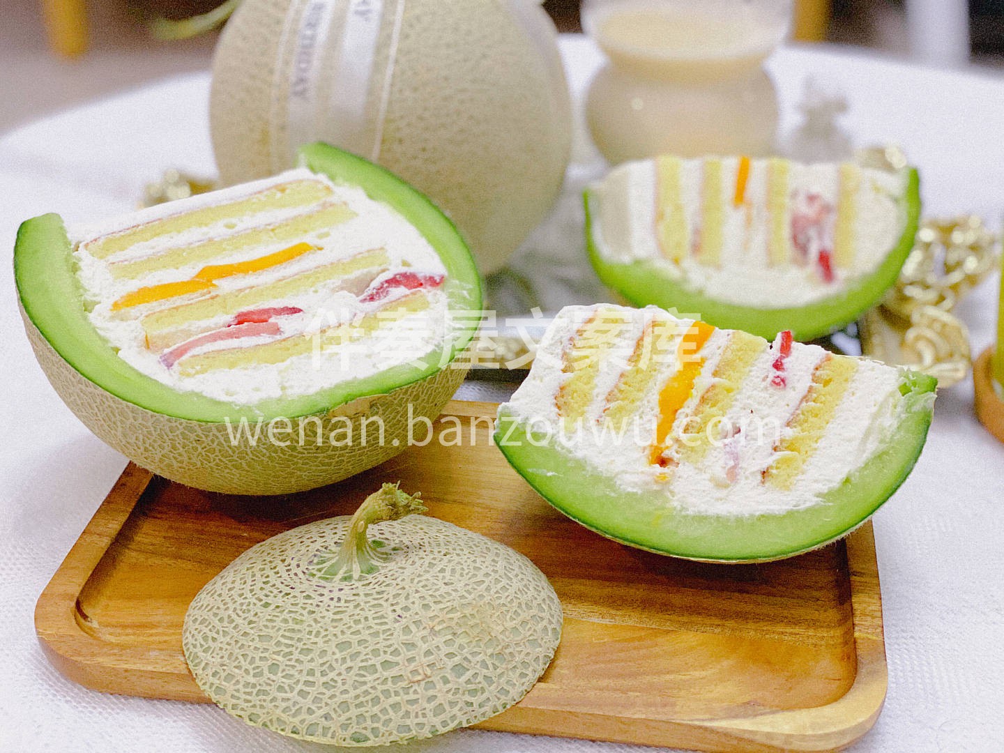 🍈当玫珑蜜瓜遇上绵密奶油💫清甜爽口与顺滑 配图2