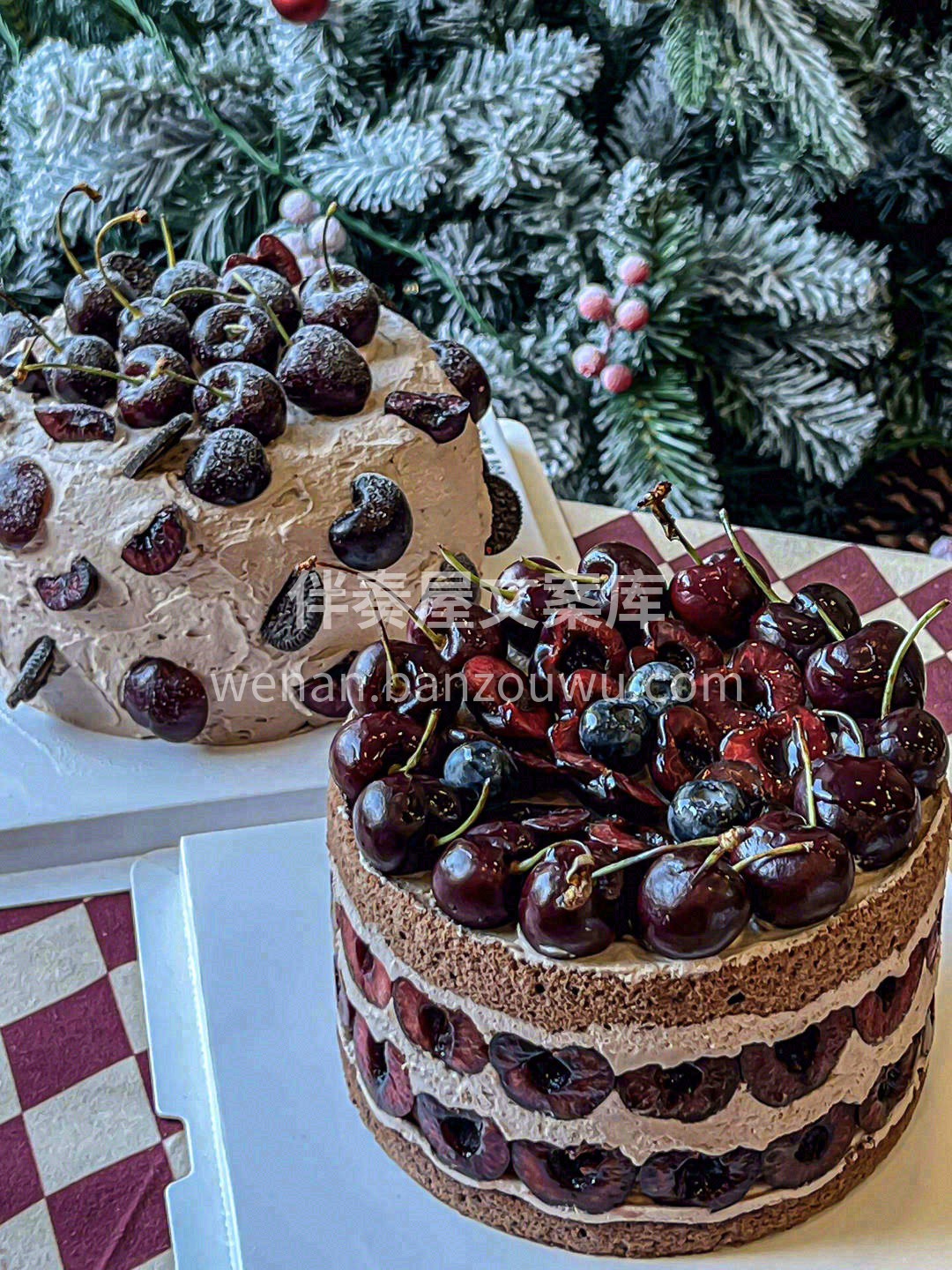 🍒新鲜车厘子与巧克力奶油的颜色融合🍫，你 配图1