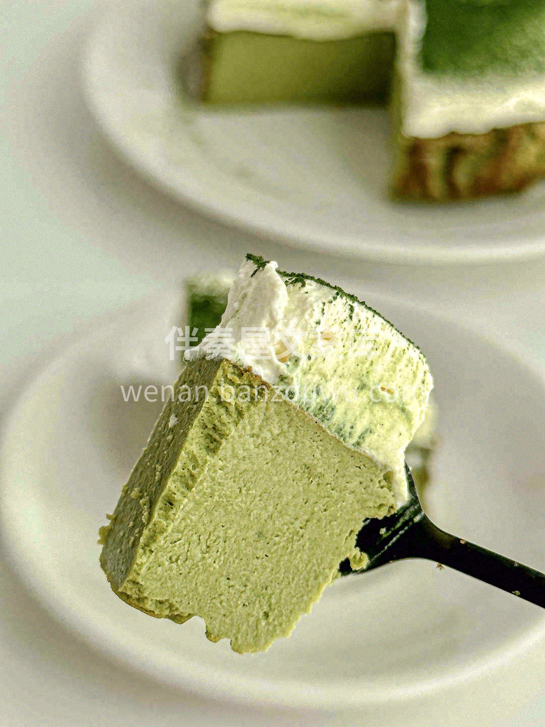 🍃绿油油的流心抹茶巴斯克芝士蛋糕🍰，简约 配图1