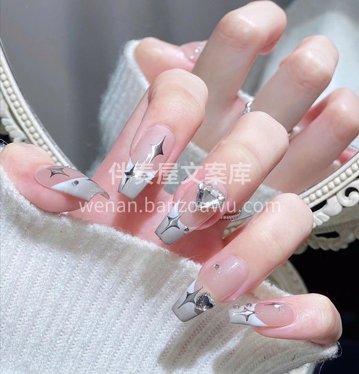 今日份美甲分享 细节决定美丽 惊鸿从“指