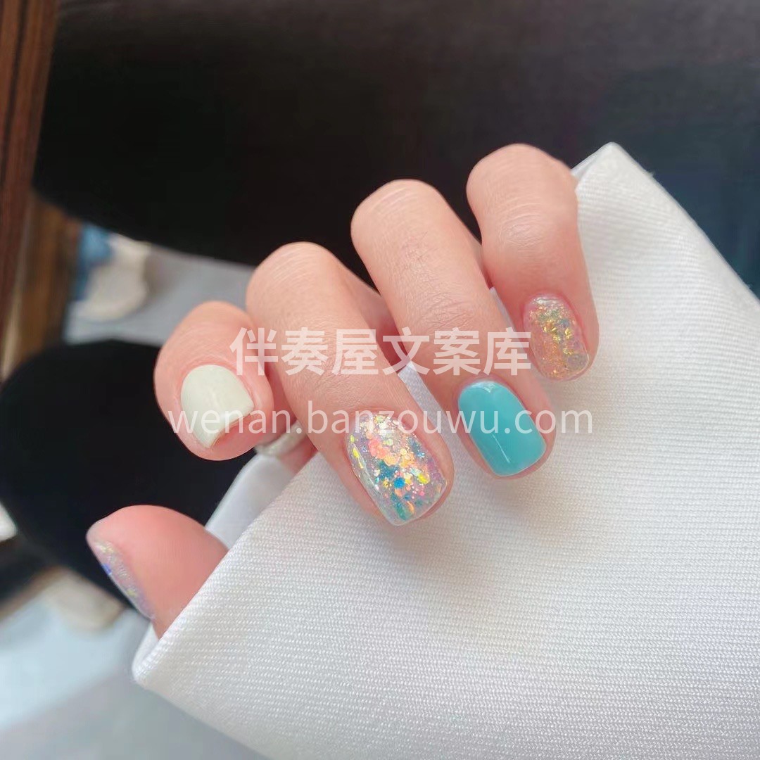 #今日份美甲# 色彩悄然绽放 指尖花开明 配图2