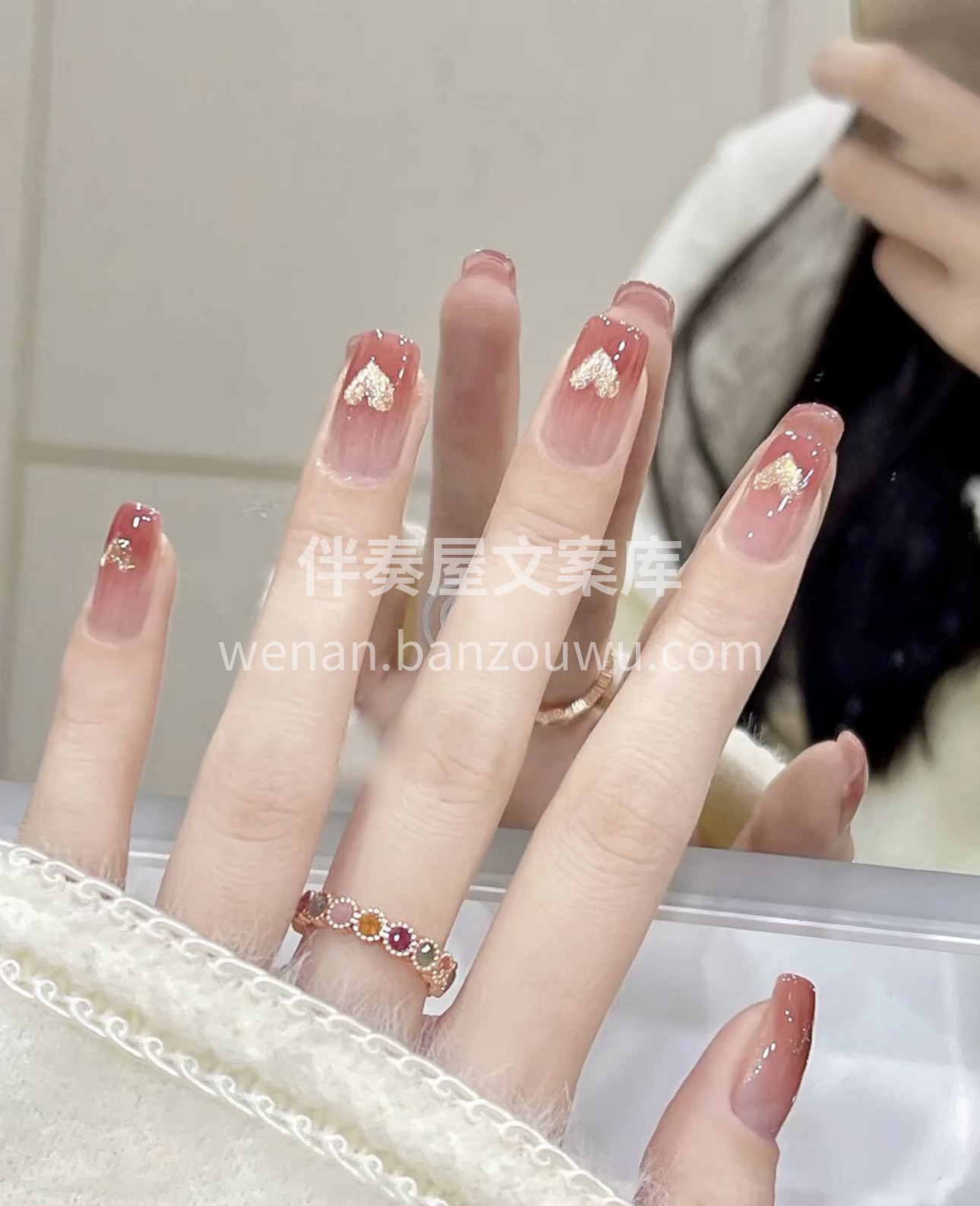 今日份美甲 美好的事物都需要等待 等一朵 配图1
