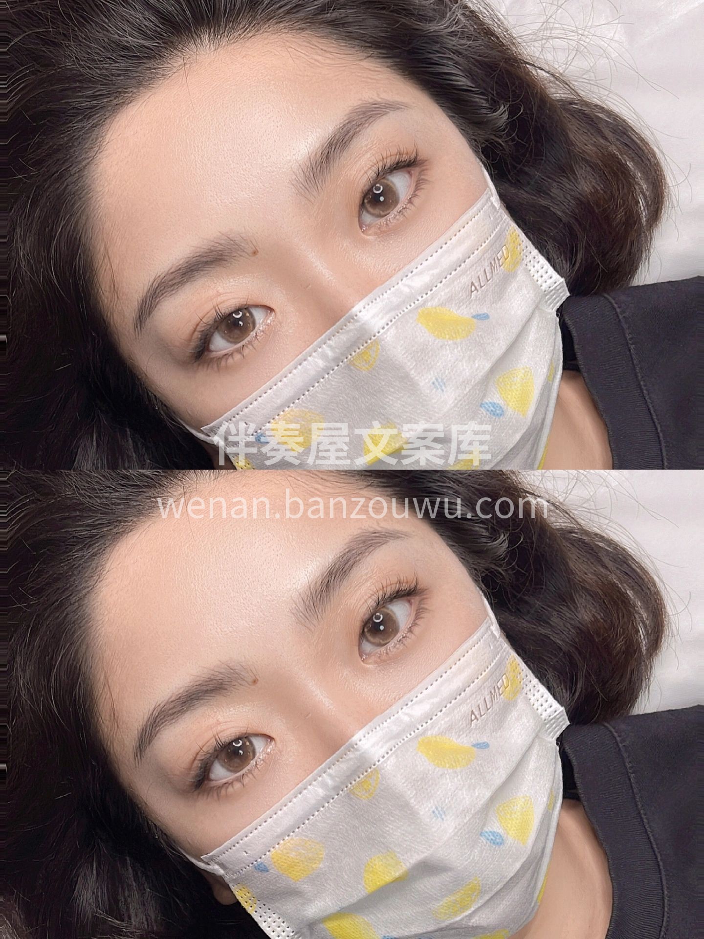 这款眉毛的特点：没有明显张扬上挑的眉峰，