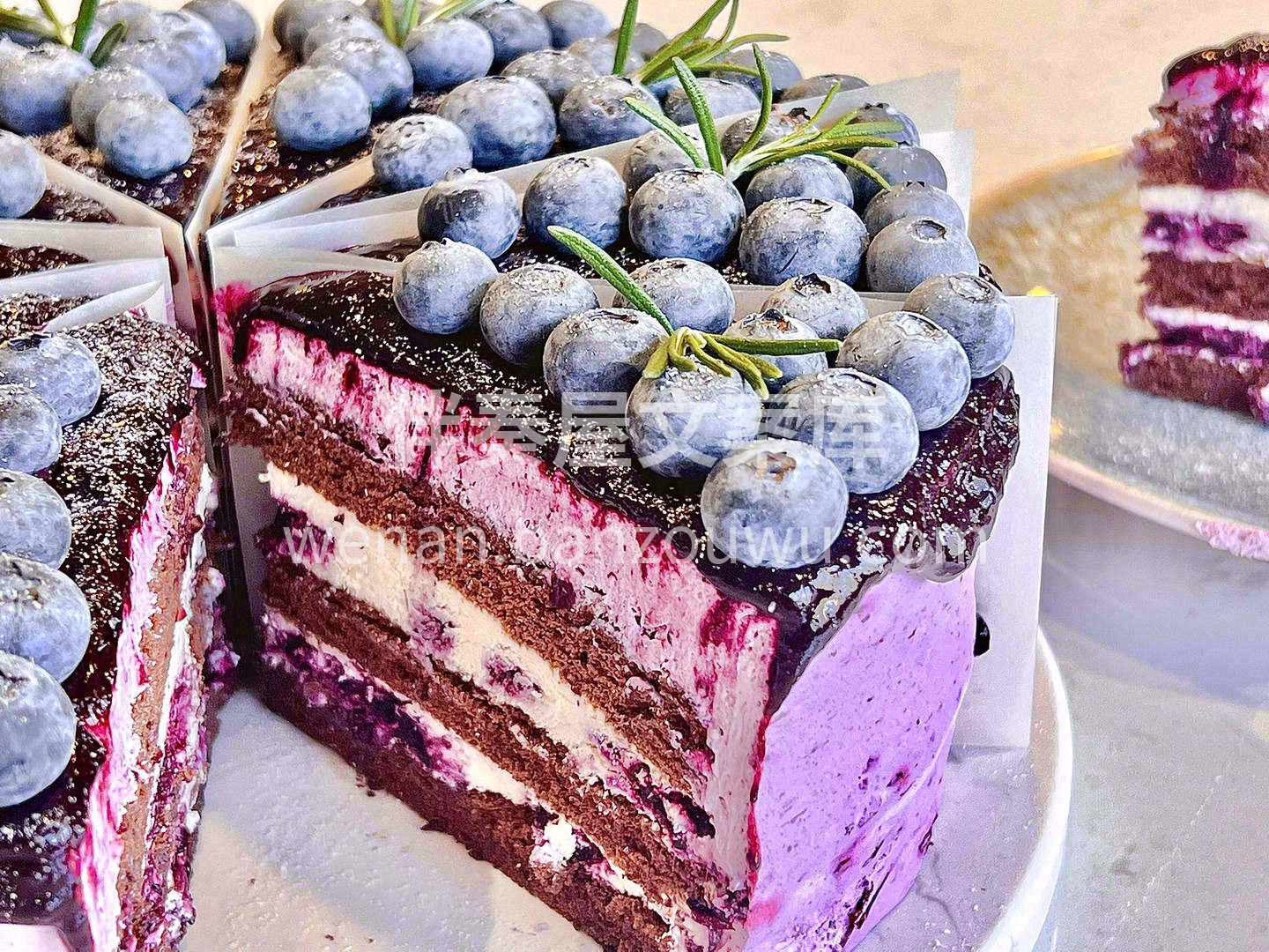 🍰蓝莓瀑布戚风🍰 巧克力戚风➕现熬蓝莓🫐 配图2